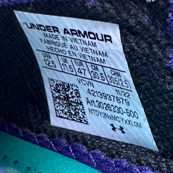 Under Armour Blur Smoke 2.0 MC Mens Size 12.5 Football‎ Cleats Purple NEW main image 8